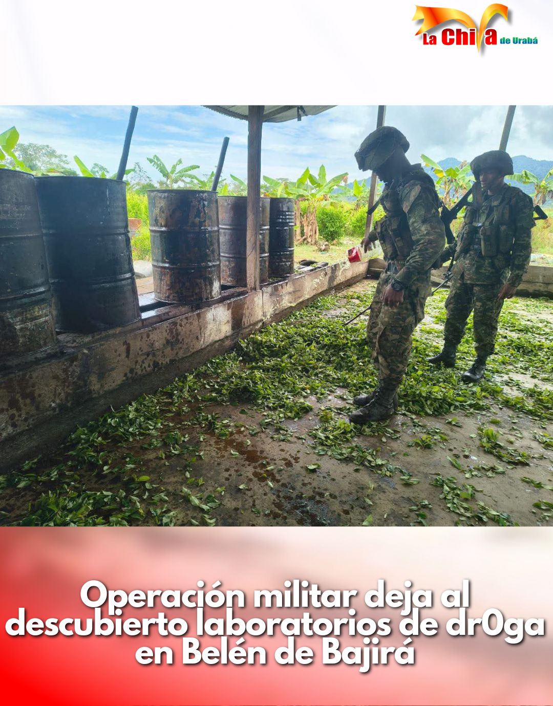 Ejército destruyó dos laboratorios en Belén de Bajirá Chocó
