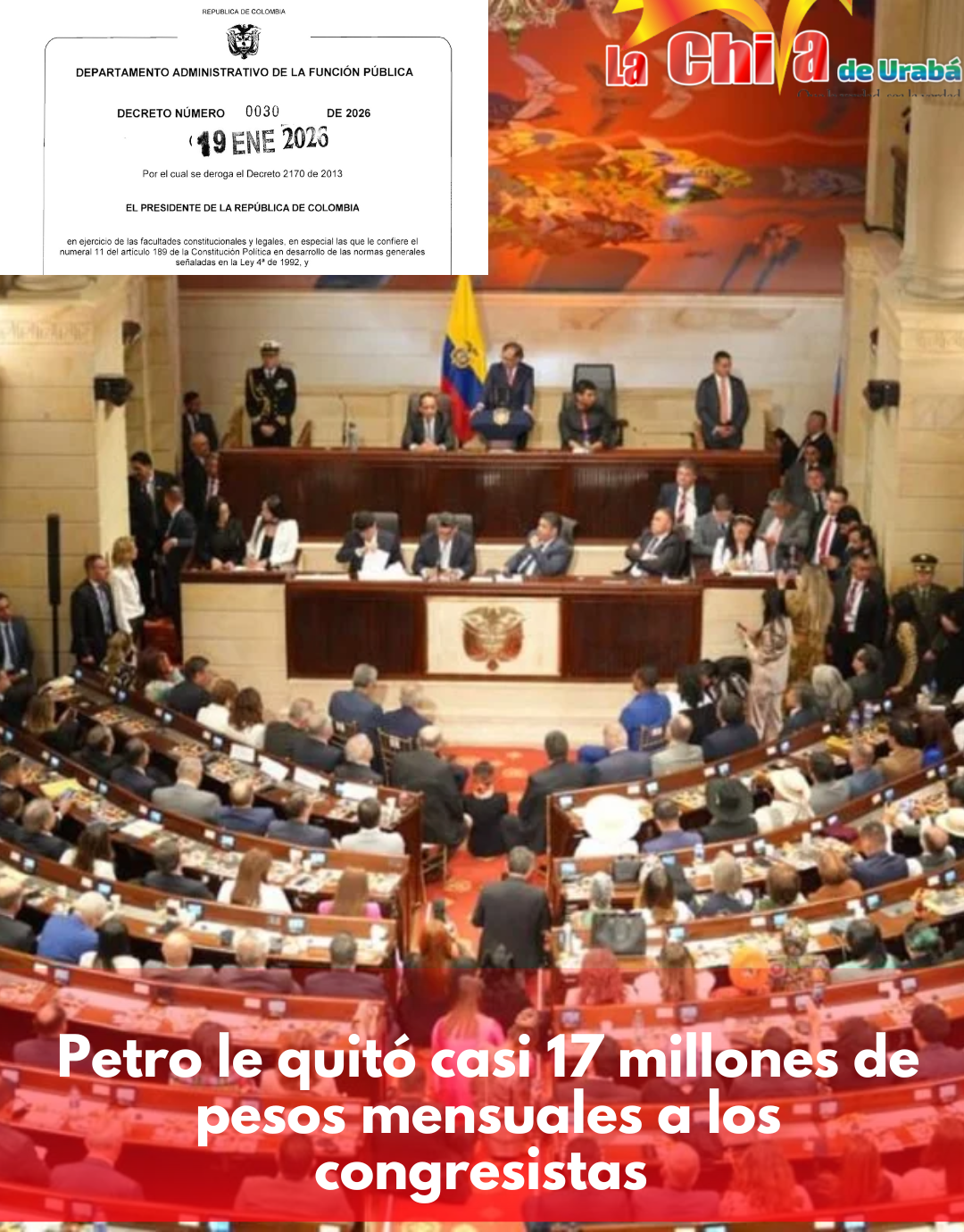 Petro lo cumplió, le quitó cerca de $17 millones mensuales a los congresistas