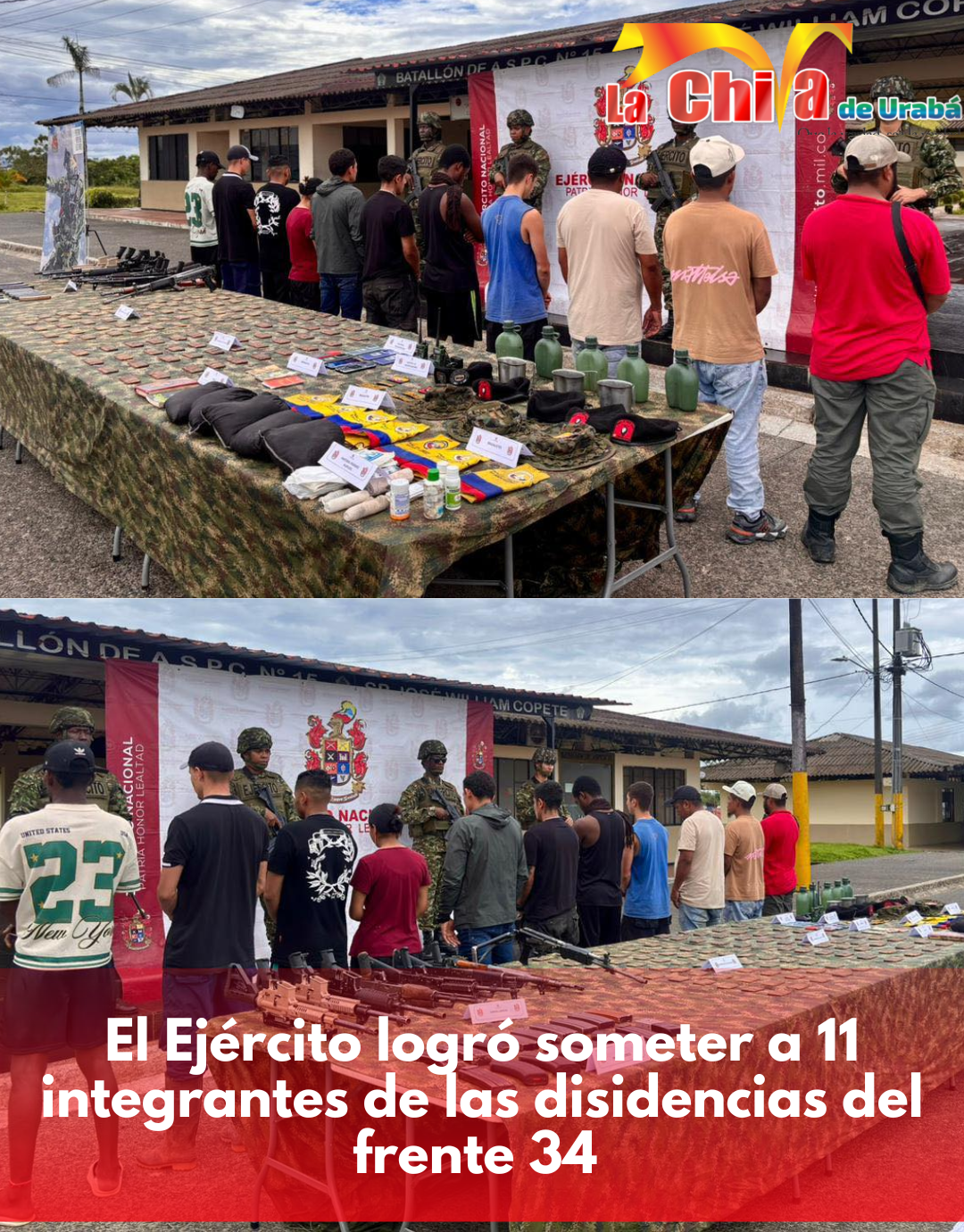 Guerrilleros de las disidencias del frente  34 cayeron en poder del Ejercito en  Carmen de Atrato