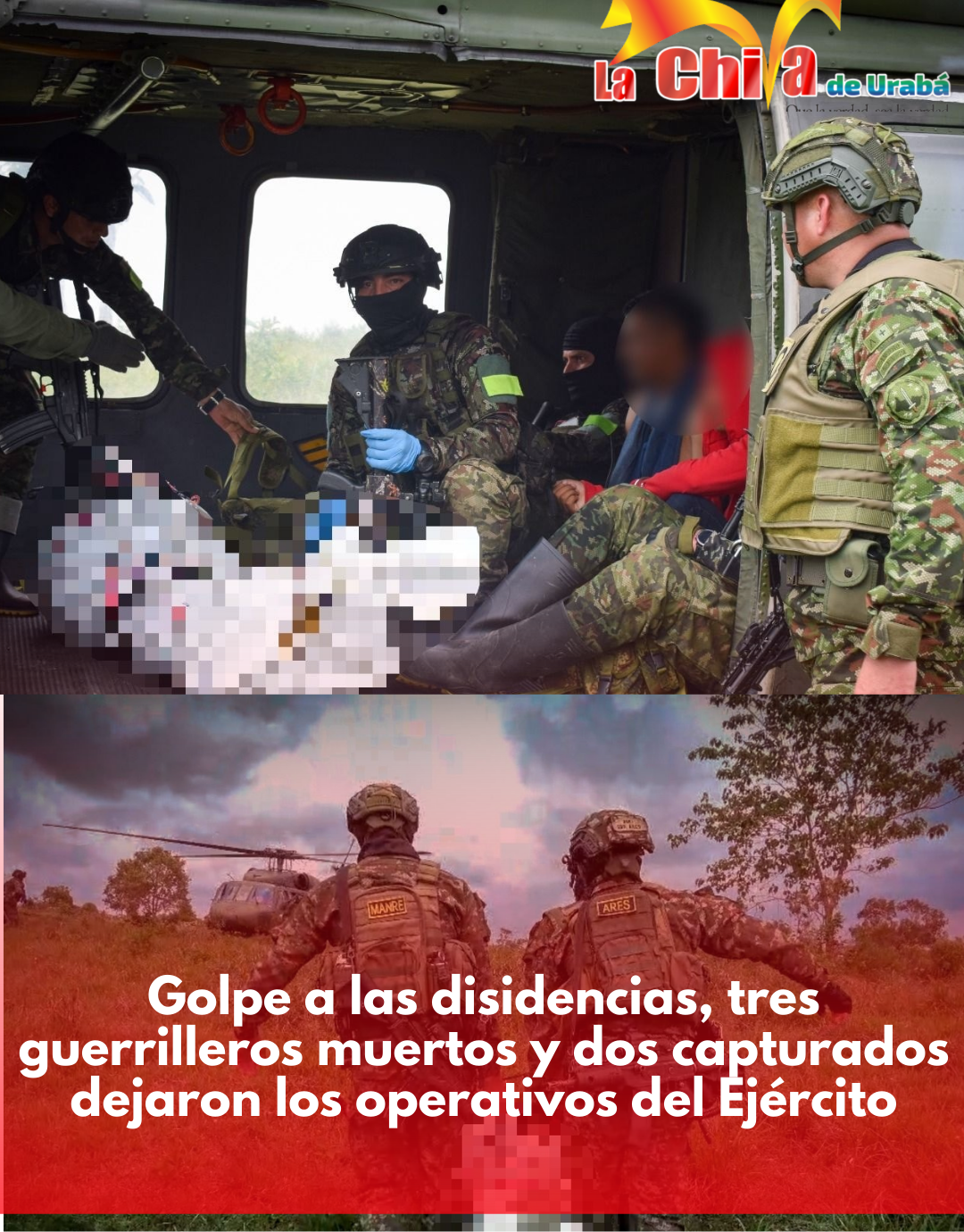 Ejército abatió a tres guerrilleros de la  estructura de  Rodrigo Cadete
