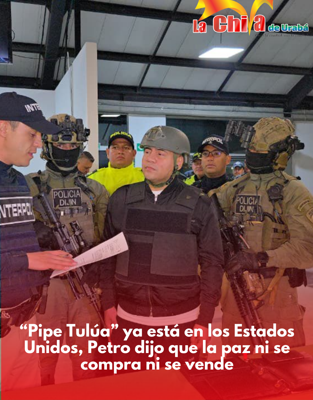 “La paz no se compra ni se vende”: Petro tras extradición de ‘Pipe Tuluá’