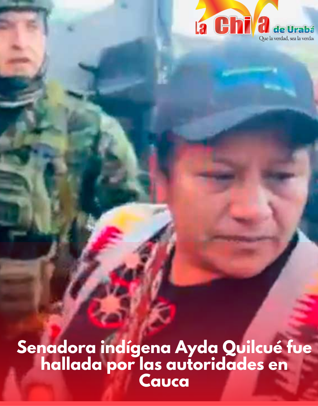 Senadora indígena Aída Quilcué fue hallada en Cauca tras presunto secuestro