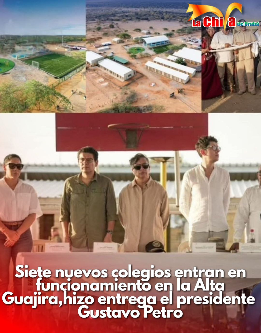 Petro entregó siete instituciones educativas en Uribia, Alta Guajira