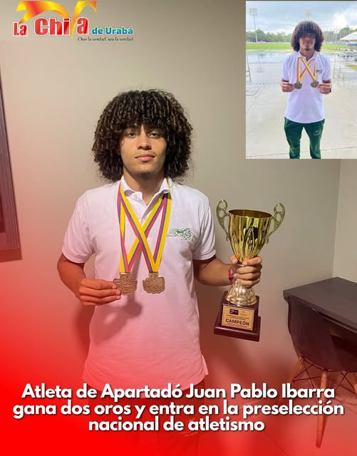 Juan Pablo Ibarra logró doble oro en el Nacional Sub-18 de atletismo