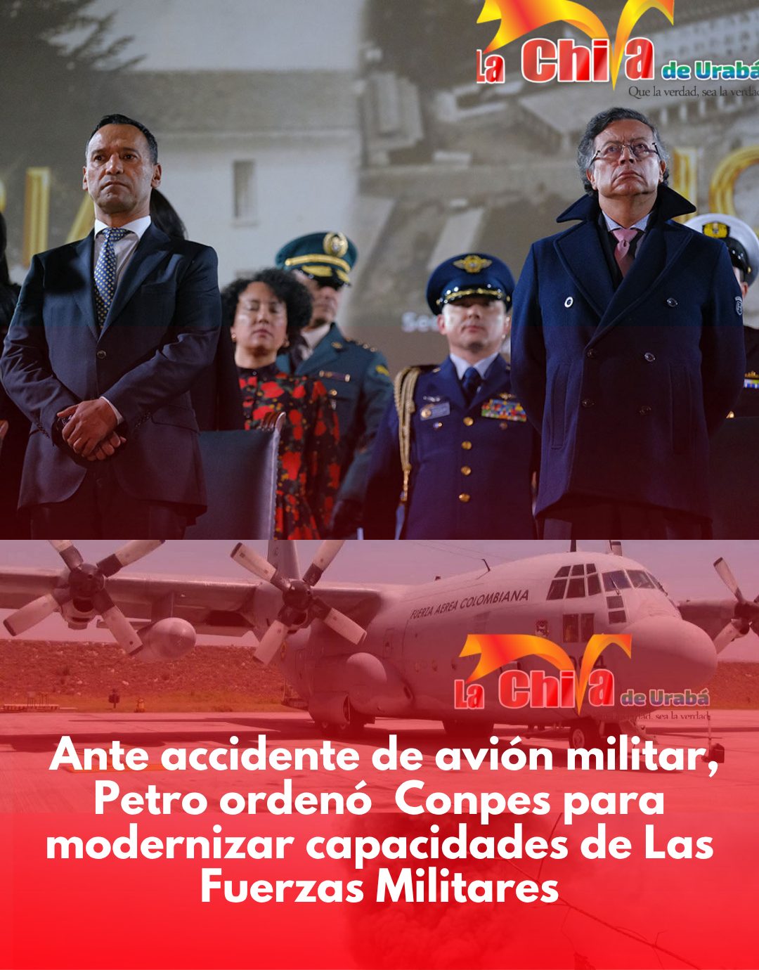 Petro ordenó modernizar Fuerzas Militares tras accidente de avión en Putumayo