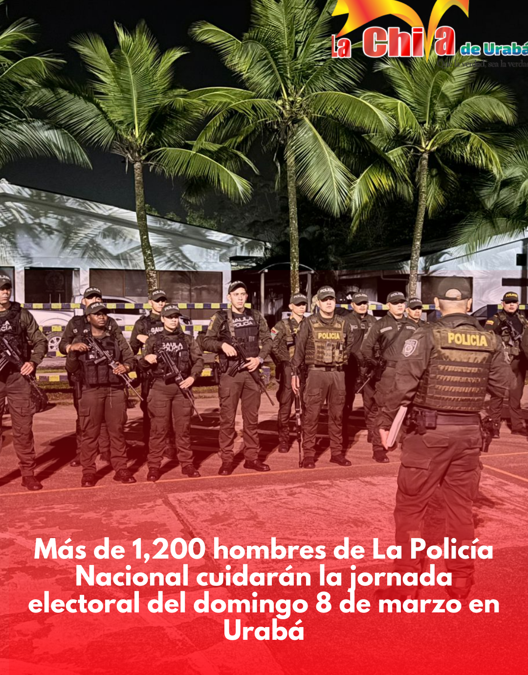 1.200 uniformados para garantizar seguridad en jornada electoral