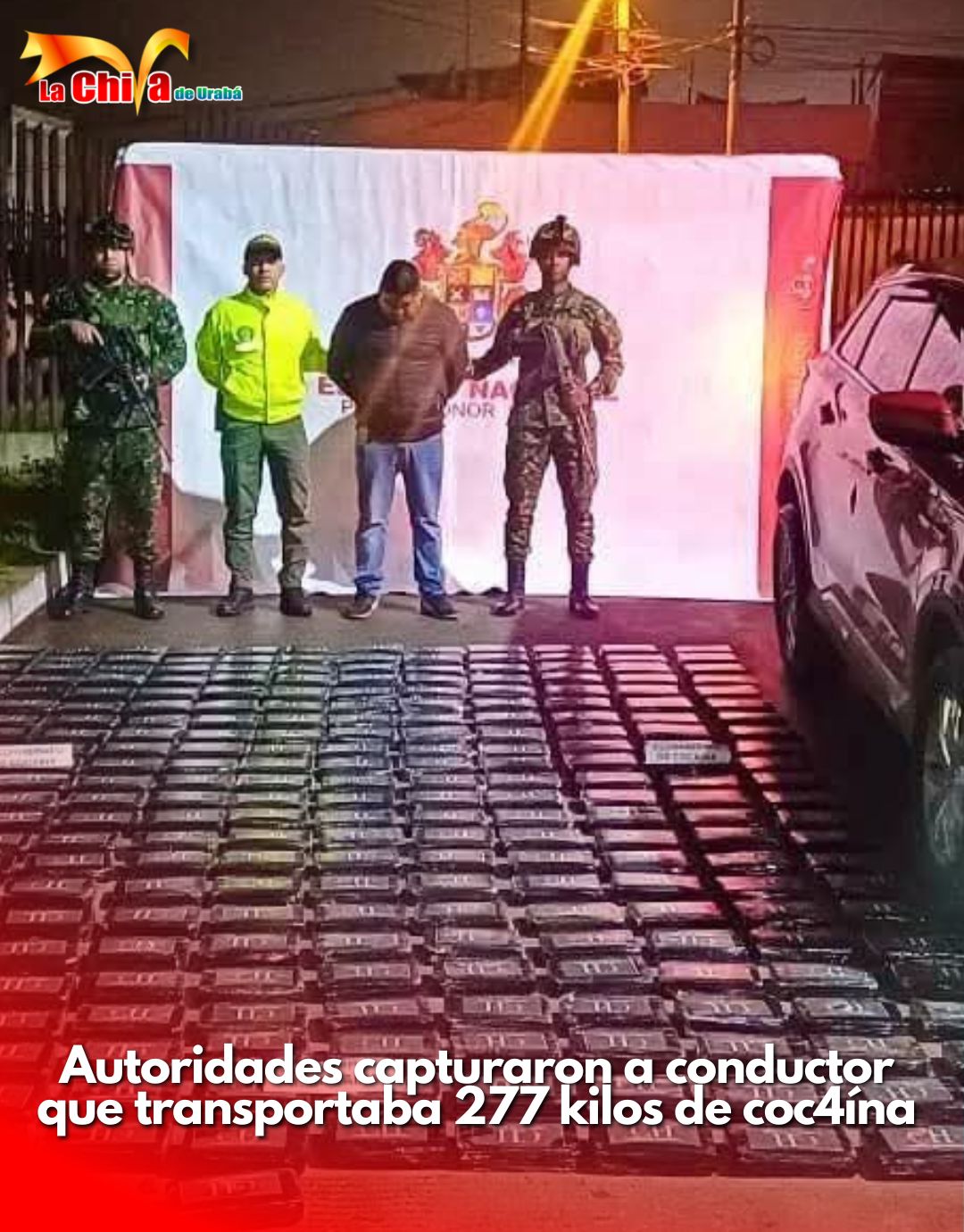 Incautaron 277 kilos de cocaína y capturaron a un hombre