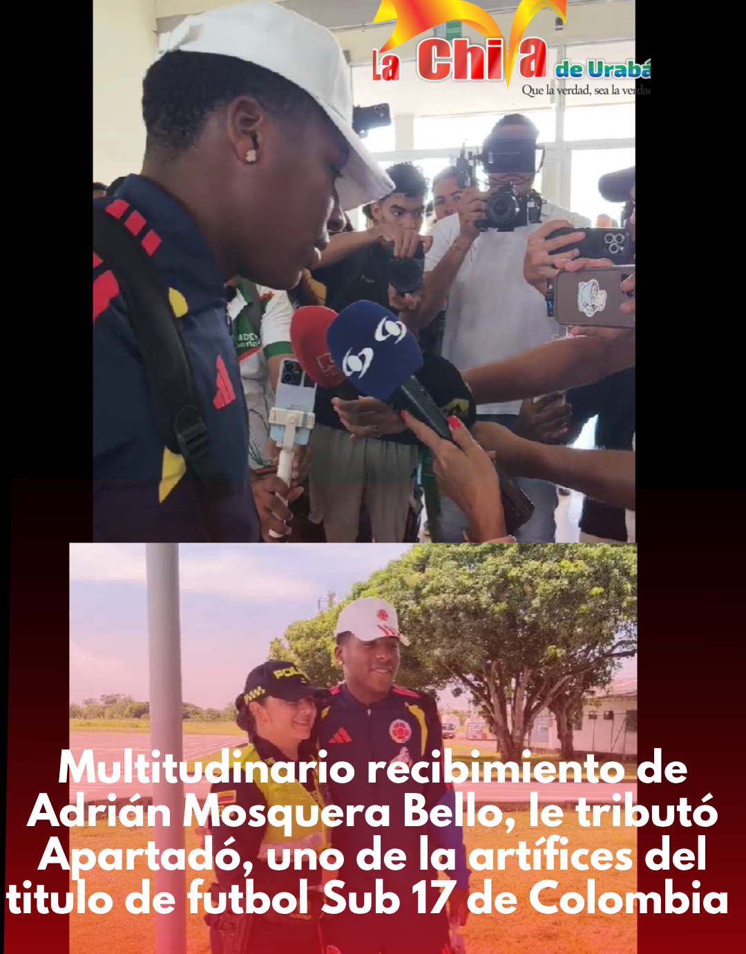 ¡Orgullo de Apartadó! Adrián Mosquera Bello regresó como campeón sudamericano Sub-17