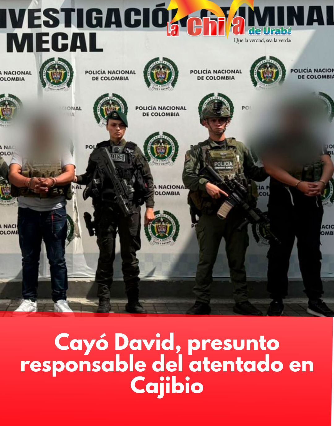 Alias ‘David’, cabecilla de las disidencias  y señalado del atentado en Cajibío, está preso