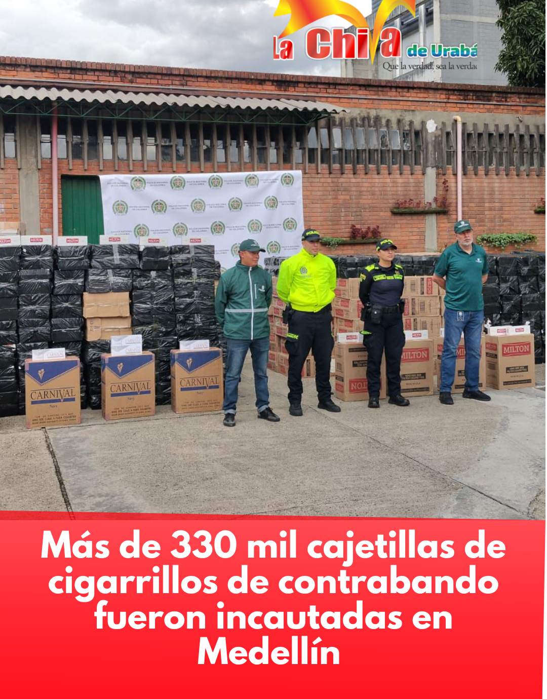 Incautaron más de 330 mil cajetillas de cigarrillos en Antioquia