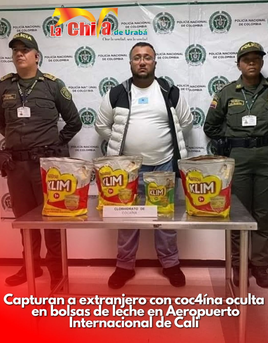 Ciudadano británico cayó en el aeropuerto con bolsas de harina blanca para aspirar