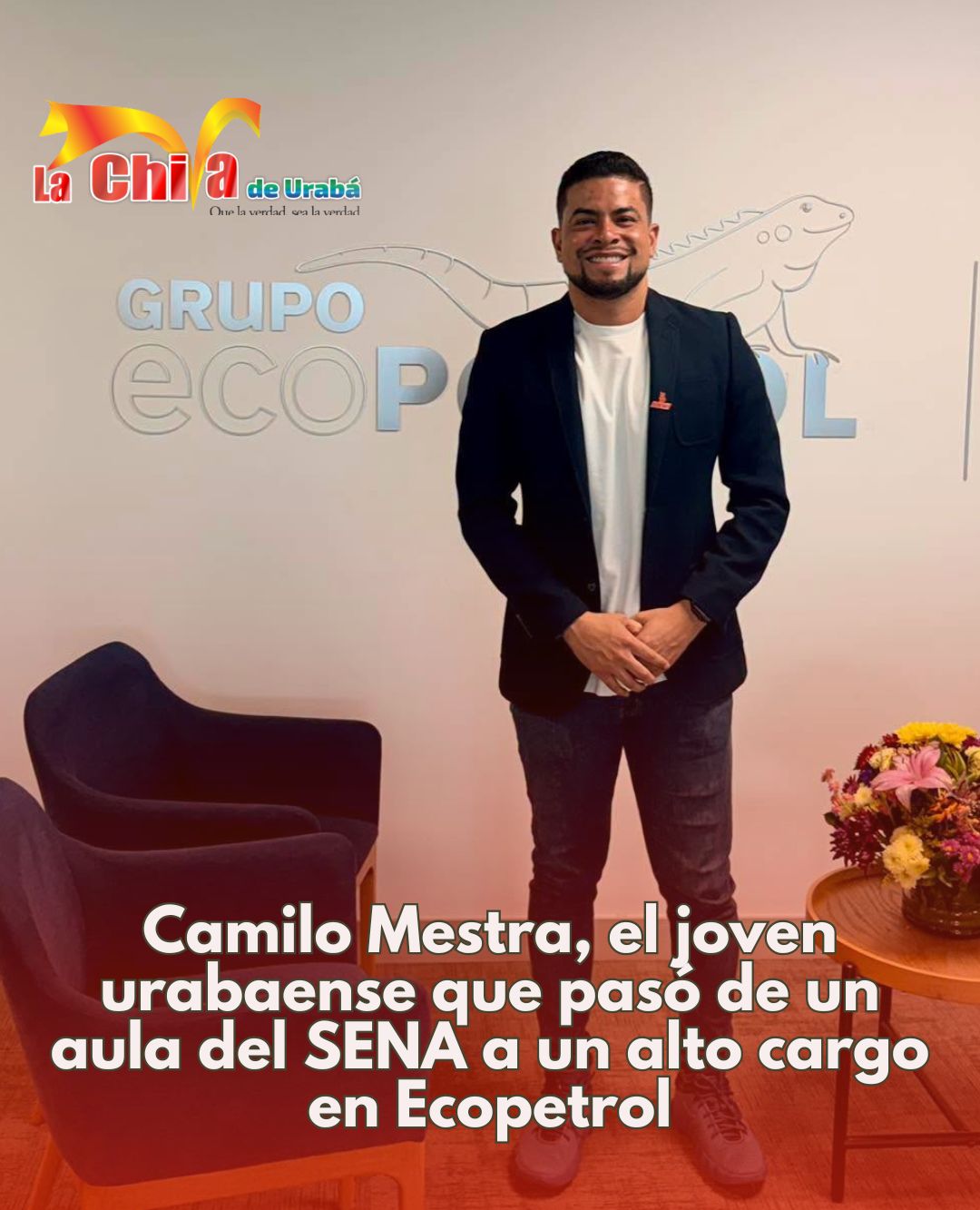 Camilo Mestra, el joven urabaense que pasó de un aula del SENA a un alto cargo en Ecopetrol