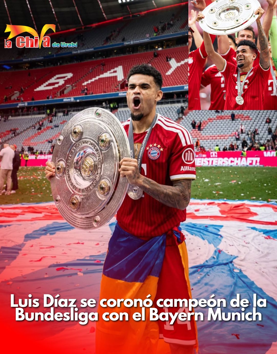 Luis Díaz sigue haciendo historia; campeón de la Bundesliga con Bayern Múnich