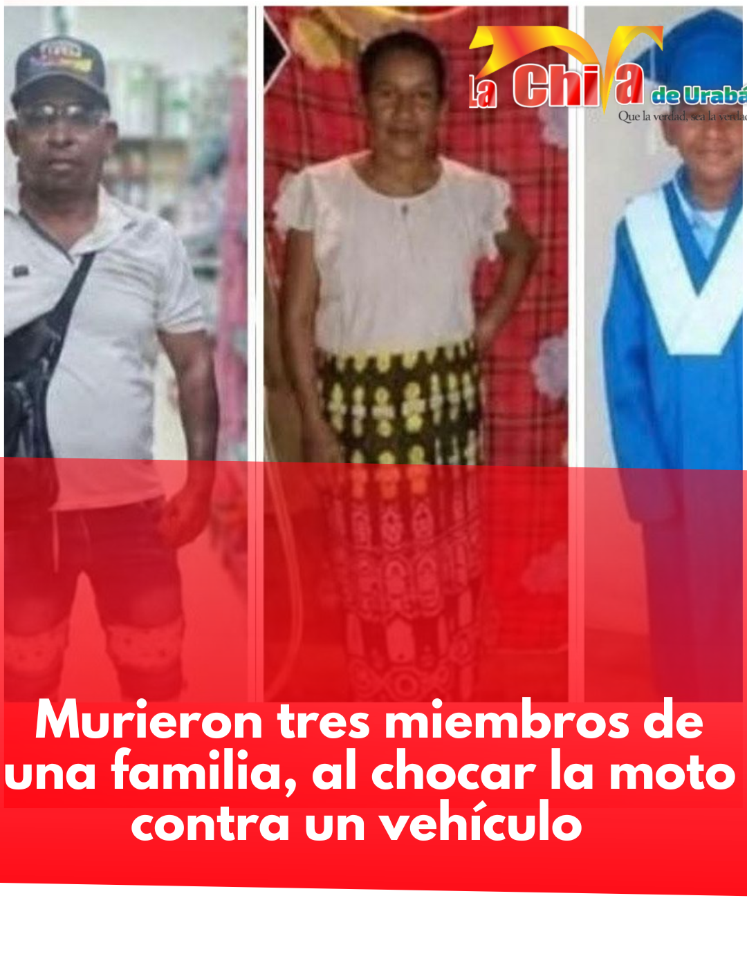 Tres integrantes de una familia murieron en accidente de tránsito entre Ciénaga y Cereté